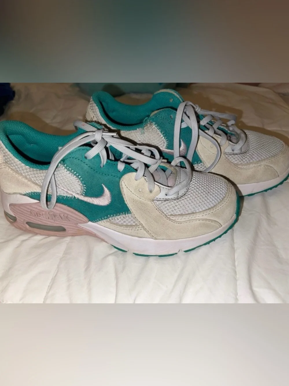 Nike Women’s Green and Light Gray Running Sneakers - Size 6